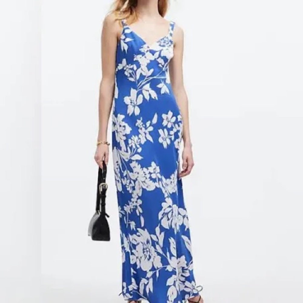 Madewell Floral Blue Maxi Dress